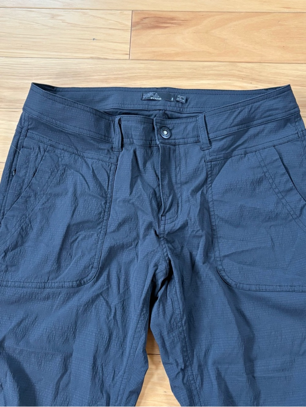 prAna Revenna Ripstop Joggers Womens Sz 8 Black Nylon DWR Hiking Pants - Picture 7 of 12
